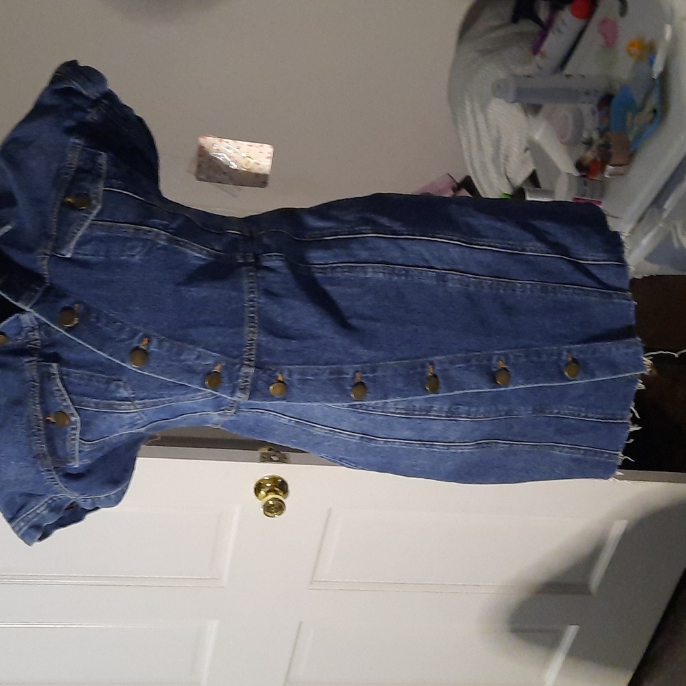 Free people denim dress nwt